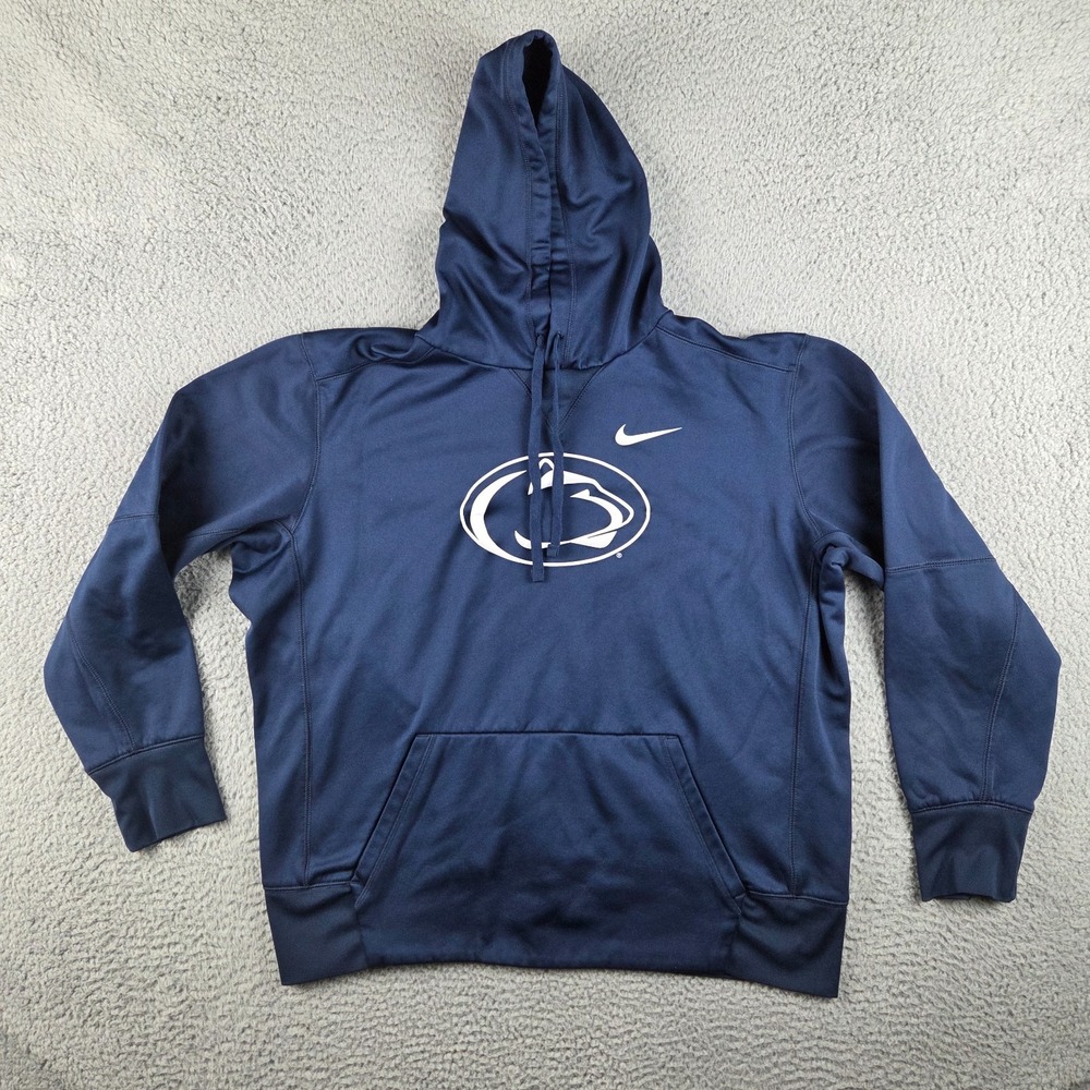 Nike Penn State Nittany Lions Football Hoodie Mens XL Navy Blue Sweatshirt